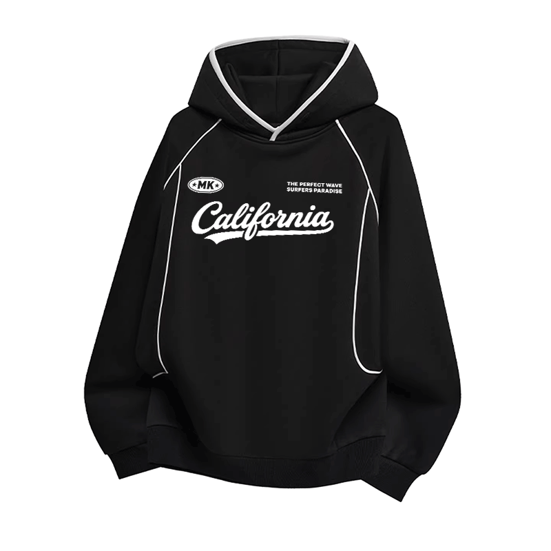 Modakawa Oversize-Pullover-Hoodie mit kalifornischem Grafikmuster und Raglanärmeln - Black - 3XL - image 2