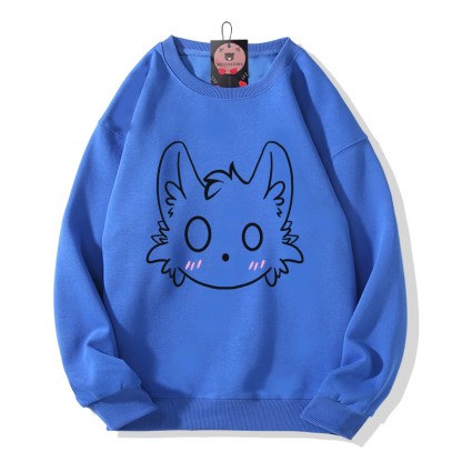 Sweatshirt mit Little Monster Print und Rundhalsausschnitt - Blue - 5XL - image 5