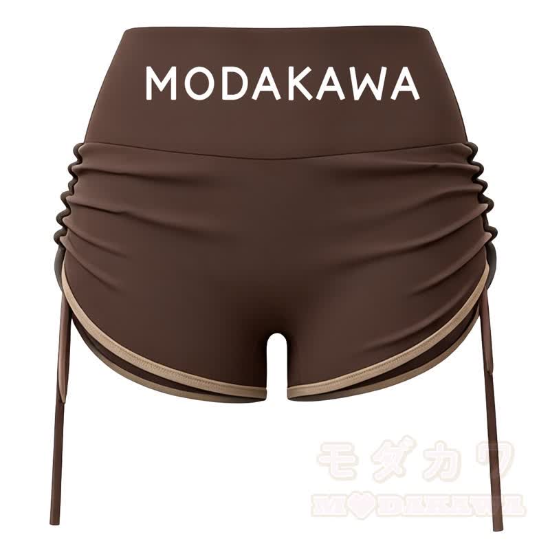 MODAKAWA X popipeko Puppy Print Cami Top Split Skort Zweiteiliges Set - Kaffeeshorts - 2XL - image 17