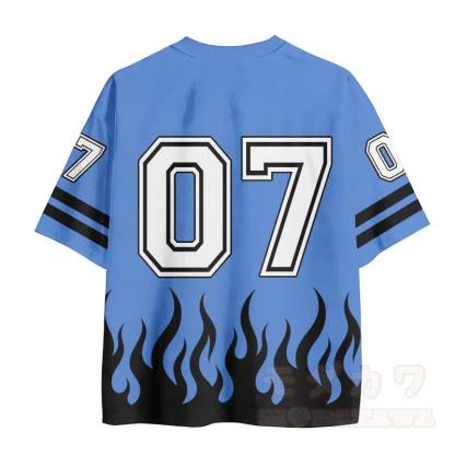 PSALM Flügelkreuz Nummer Grafik Vintage Mesh Jersey T-Shirt - image 3