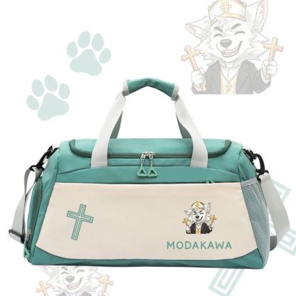 Modakawa Sporttasche mit großem Fassungsvermögen und fröhlichem Fuchskreuz-Modakawa-Modakawa-Logo - Green - 55*28*26 cm - image 4