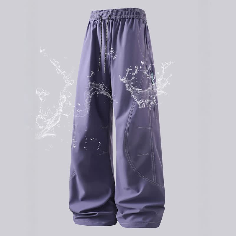 Vintage Casual wasserdichte und winddichte Cargohose mit lockerem Schnitt - Lila - 3XL - image 5