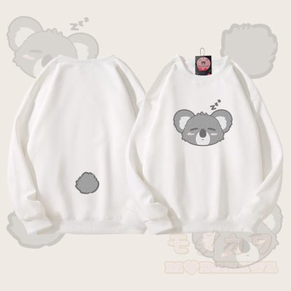 MODAKAWA Unisex-Sweatshirt mit Koala-Motiv (Gesicht und Schwanz) - Weiß - 5XL - image 4