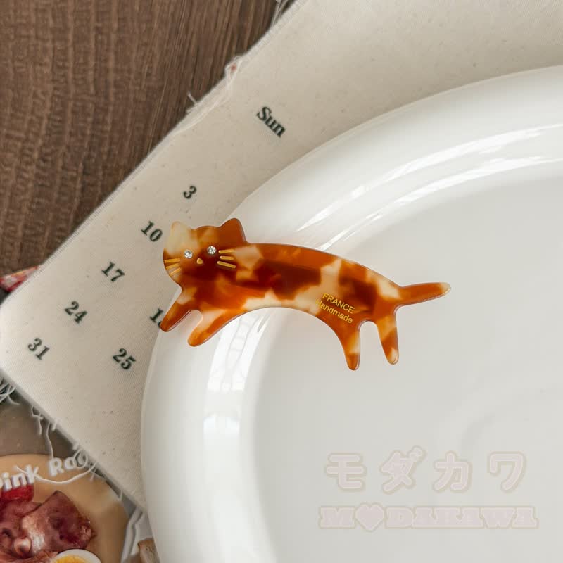 Haaraccessoire aus Acryl mit Kawaii-Katzenmotiv - Kaffee B - image 5