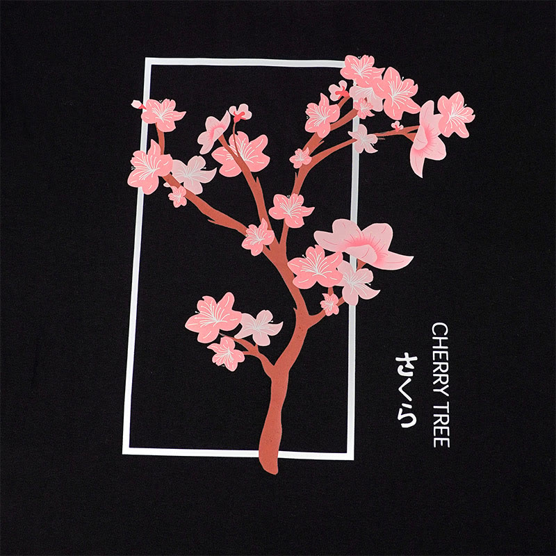 Zweiteiliges Set: Kirschbaum-T-Shirt, Vintage-Shorts und passende Shorts - image 7