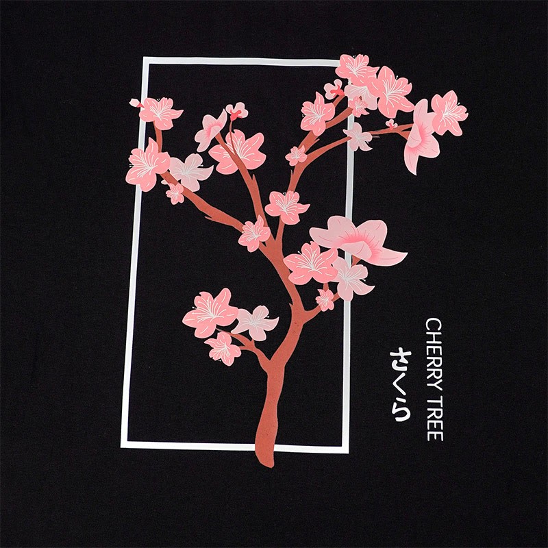 Zweiteiliges Set: Kirschbaum-T-Shirt, Vintage-Shorts und passende Shorts - image 7