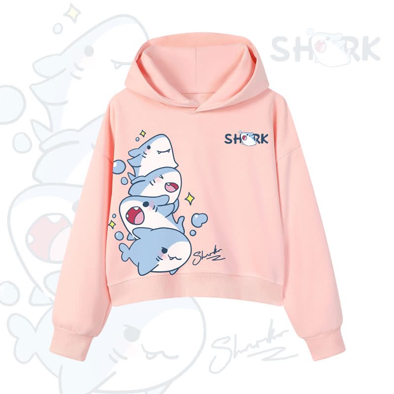 MODAKAWA Bubble Sharks Grafik-Crop-Couche aus Baumwolle - Pink - 3XL - image 6