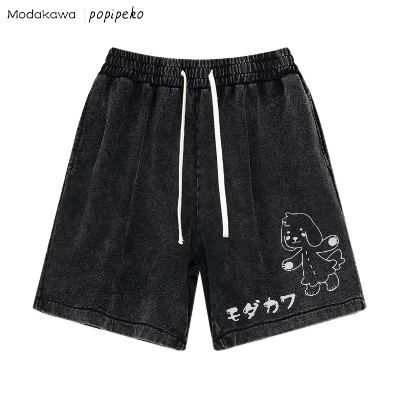 MODAKAWA X popipeko – Shorts mit „Welpe Pookie“-Print im Vintage-Look - Black - 3XL - image 4