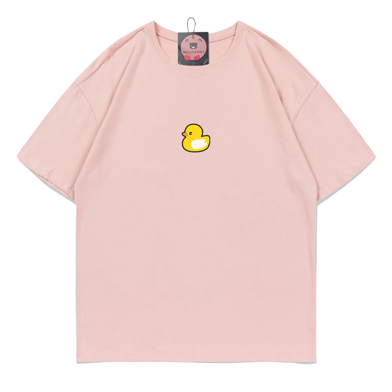 Modakawa-T-Shirt aus 100 % Baumwolle mit Enten-Print - Pink - 5XL - image 5