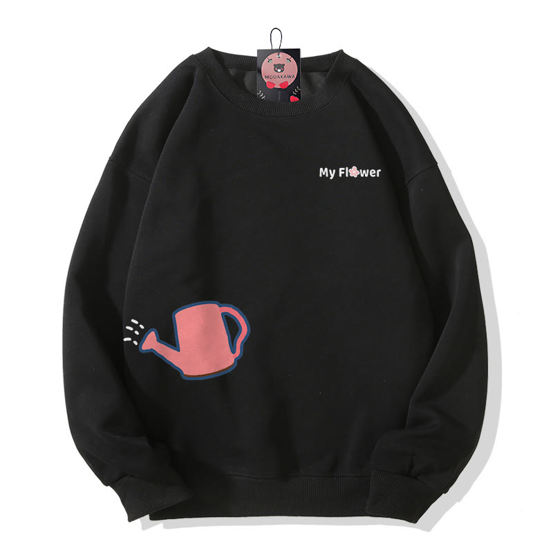 Partner-Sweatshirt mit Hai-Motiv und Rundhalsausschnitt - Black - 5XL - image 3