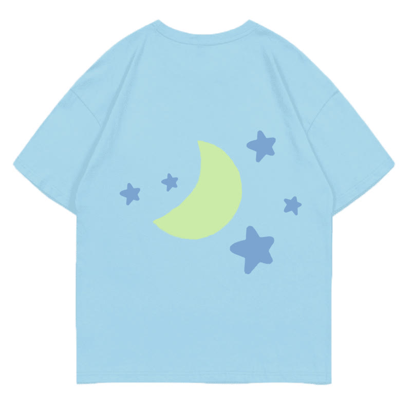 Modakawa T-Shirt mit Mond- und Sternen-Buchstabenprint - image 6