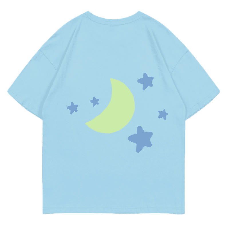 Modakawa T-Shirt mit Mond- und Sternen-Buchstabenprint - image 6