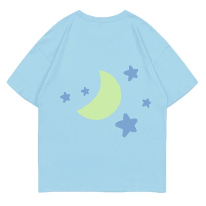 Modakawa T-Shirt mit Mond- und Sternen-Buchstabenprint - image 6