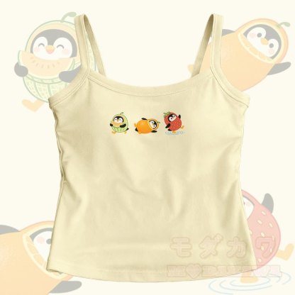 Modakawa Cami Top mit Fruchtpinguin-Grafik - Gelb - One Size - image 5