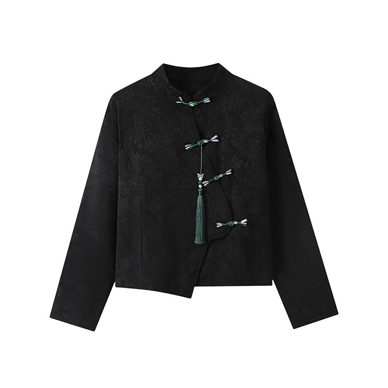 Vintage Hose mit weitem Bein und Schnallen-Quastenoberteil - Schwarzes Top - XL - image 4