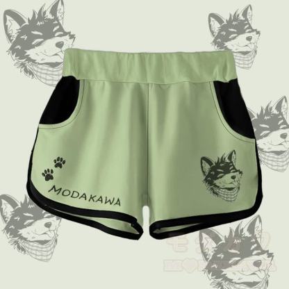 MODAKAWA Gradient Tongue-Out Koda Graphic Shorts - Grün - 5XL - image 4