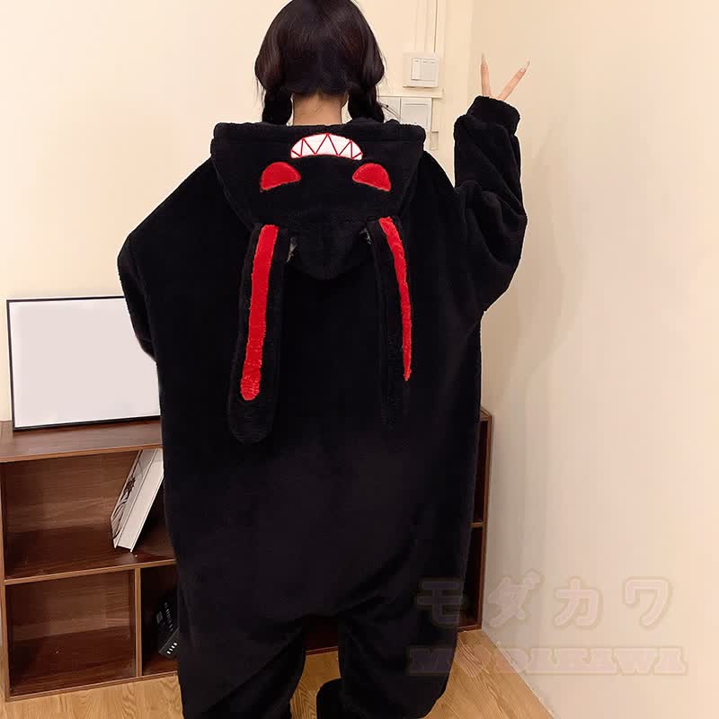 Sternenhasen-Plüsch-Kapuzen-Einteiler-Schlafanzug - image 7