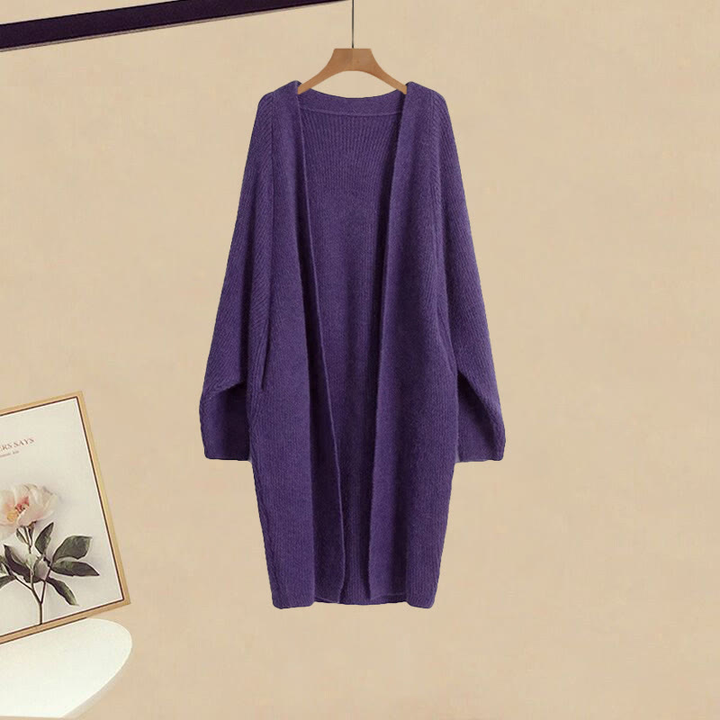 Strickcardigan-Kleid passendes Outfit - Purple Cardigan - XL - image 3