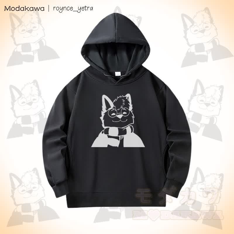 MODAKAWA X roynce_yetra Roy Smiles Grafik-Baumwollhoodie mit Seitentaschen - Schwarz - 5XL - image 3