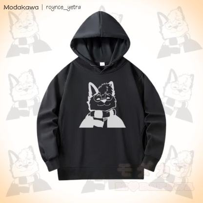 MODAKAWA X roynce_yetra Roy Smiles Grafik-Baumwollhoodie mit Seitentaschen - Schwarz - 5XL - image 3