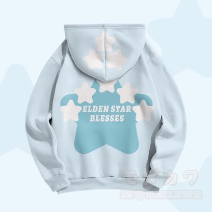 ELDEN STAR BLESSES Sternengrafik Modakawa Pullover Hoodie - image 3