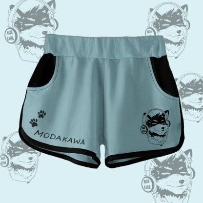 MODAKAWA Gradient Koda Shorts mit Kopfhörern - Teal - 5XL - image 4