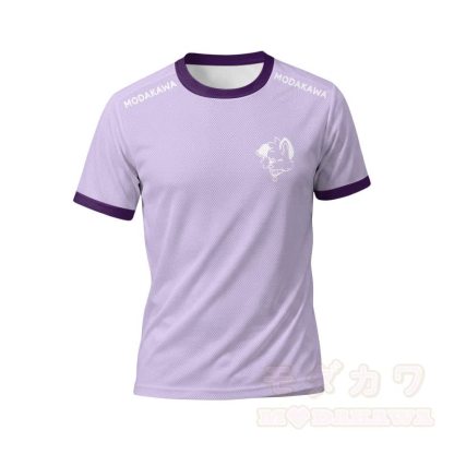 MODAKAWA X popipeko Herren-Sport-T-Shirt mit Welpenmotiv und passender Shorts mit Kordelzug - Lila Top - 5XL - image 4