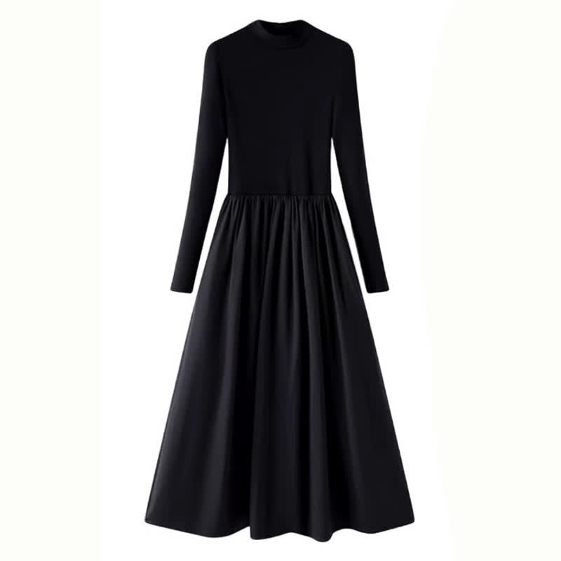 Elegantes zweiteiliges Set aus Zopfstrickpullover, langärmeligem Kleid und Kleid - Kleid - 3XL - image 9