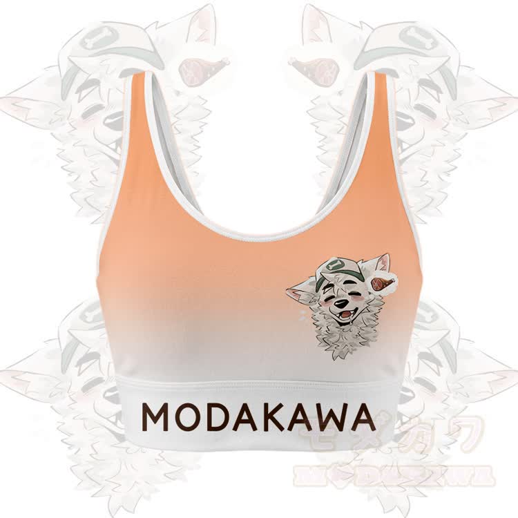 MODAKAWA X atka Fox Wants Meat Sport-BH-Top mit Farbverlauf und passender Leggings - Orange Top - 5XL - image 5