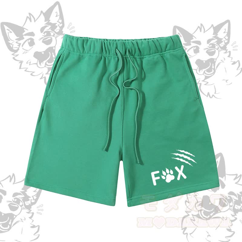 MODAKAWA X atka Fox Graphic Farben Block Pocket T-Shirt Shorts passendes Outfit - Grüne Shorts - XL - image 9