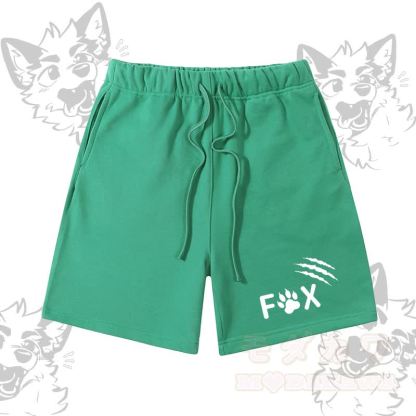 MODAKAWA X atka Fox Graphic Farben Block Pocket T-Shirt Shorts passendes Outfit - Grüne Shorts - XL - image 9