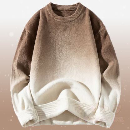 Zweiteiler: Strickpullover mit Farbverlauf und Cordhose - Brauner Pullover - 3XL - image 10