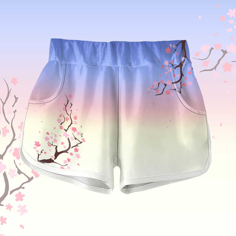 Sakura Graphic Modakawa Gradient Shorts - Dark Blue - 5XL - image 2