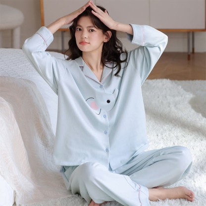 Pyjama-Set mit Elefanten-Print - image 3