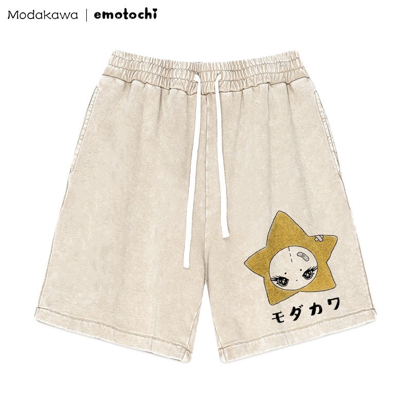 Verspielte Shorts mit Sterngrafik im Vintage-Look - Aprikose - 3XL - image 4