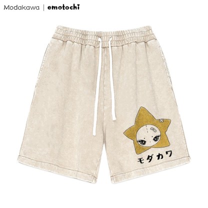 Verspielte Shorts mit Sterngrafik im Vintage-Look - Aprikose - 3XL - image 4