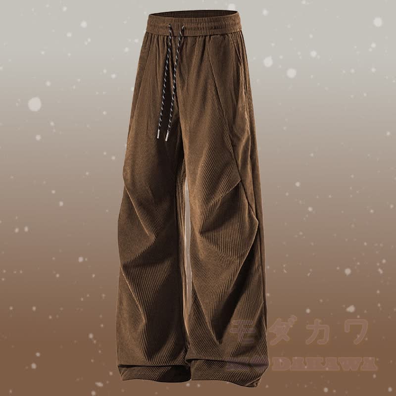 Farbverlauf-Pullover mit flauschigem Unterkleid und Cordhose (zweiteilig) - Braune Hose - 3XL - image 10