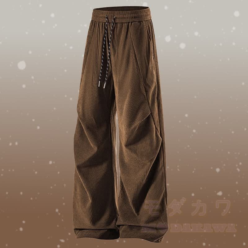 Farbverlauf-Pullover mit flauschigem Unterkleid und Cordhose (zweiteilig) - Braune Hose - 3XL - image 10