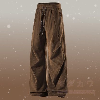 Farbverlauf-Pullover mit flauschigem Unterkleid und Cordhose (zweiteilig) - Braune Hose - 3XL - image 10