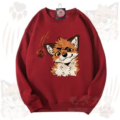 MODAKAWA X atka Fox Graphic Unisex Sweatshirt - Rot - 3XL - image 9