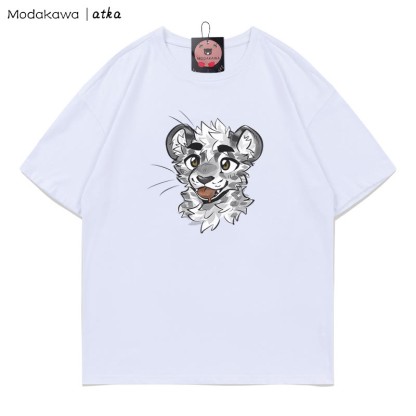 MODAKAWA X atka – T-Shirt mit frechem Tigergesicht und Grafik - White - 5XL - image 3