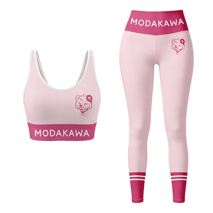Sport-BH mit Welpenmotiv, Leggings, Modakawa-Partnerlook - Pink Set - 5XL - image 12
