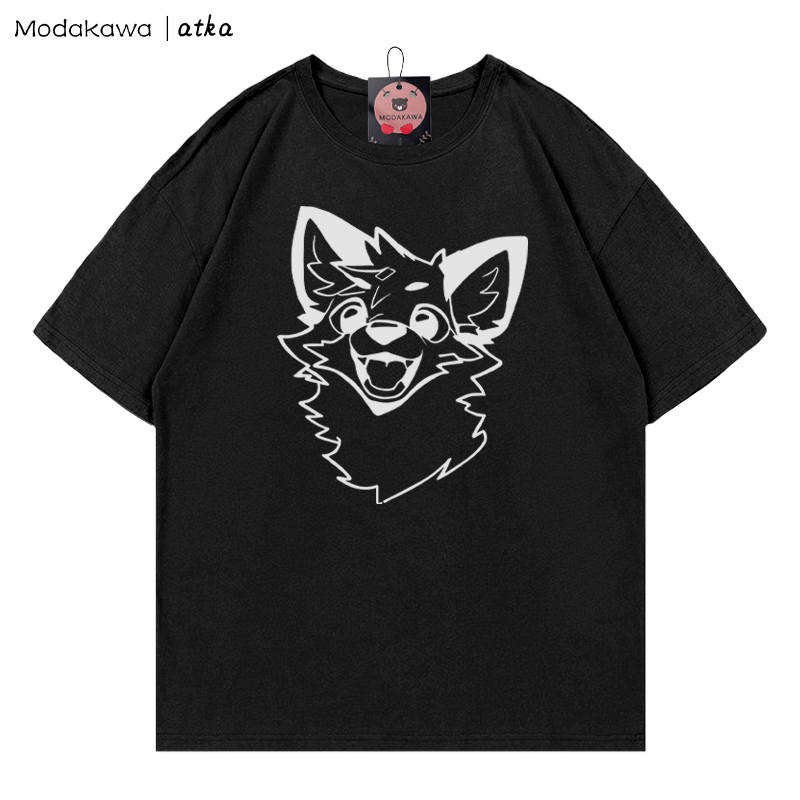 MODAKAWA X atka Fuchs-Print T-Shirt - Black - 5XL - image 5