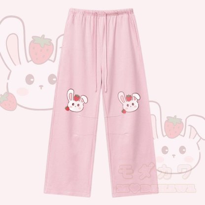 MODAKAWA Erdbeerhasen-Hose mit Kordelzug - Rosa - XL - image 3
