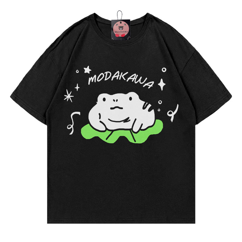 MODAKAWA T-Shirt mit Frosch-Buchstabenprint - Black - 5XL - image 4