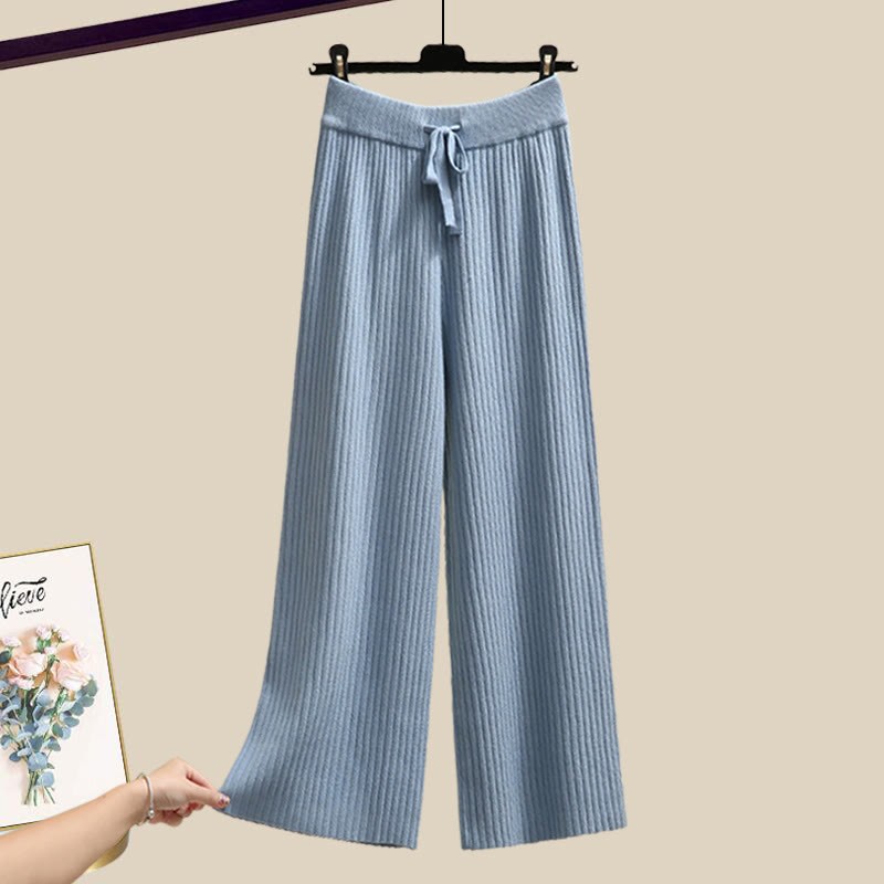 Strickstreifen-Pullover und passende Hose - Blue Pants - XL - image 11