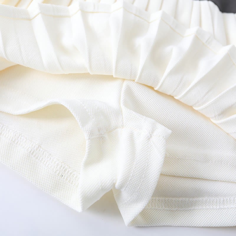 Anime-Mädchen-Polo-Top mit Gesicht und Rüschenrock, passendes Outfit - image 7