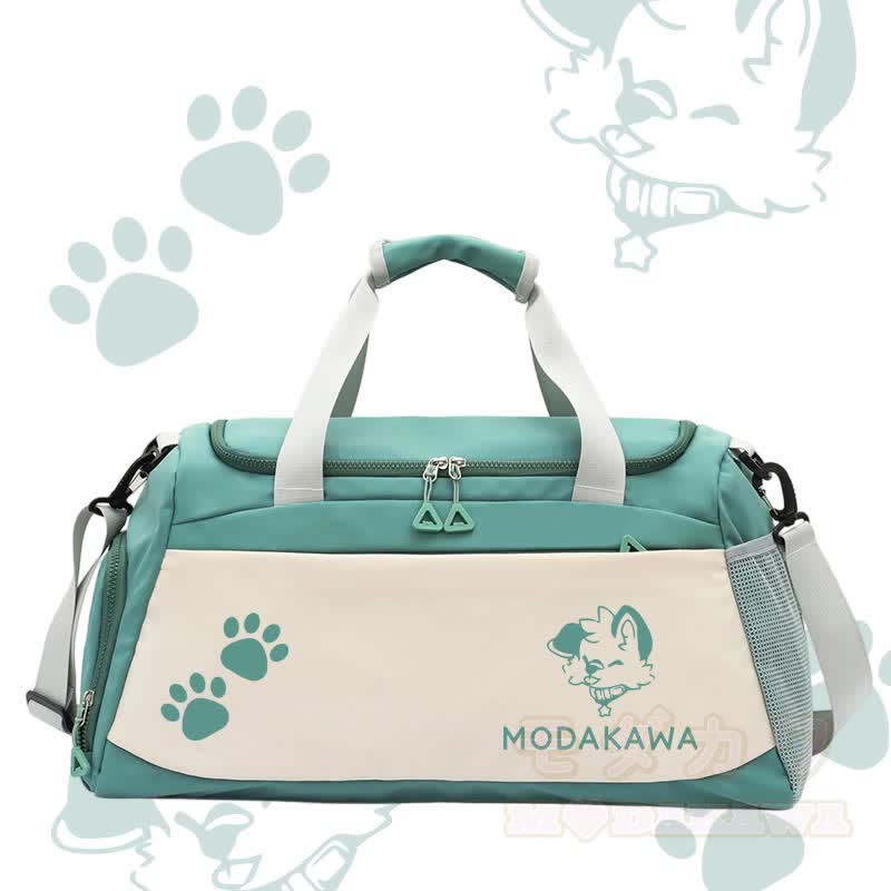 MODAKAWA X popipeko Puppy Graphic Sporttasche mit großem Fassungsvermögen - Grün - 55 x 28 x 26 cm - image 5