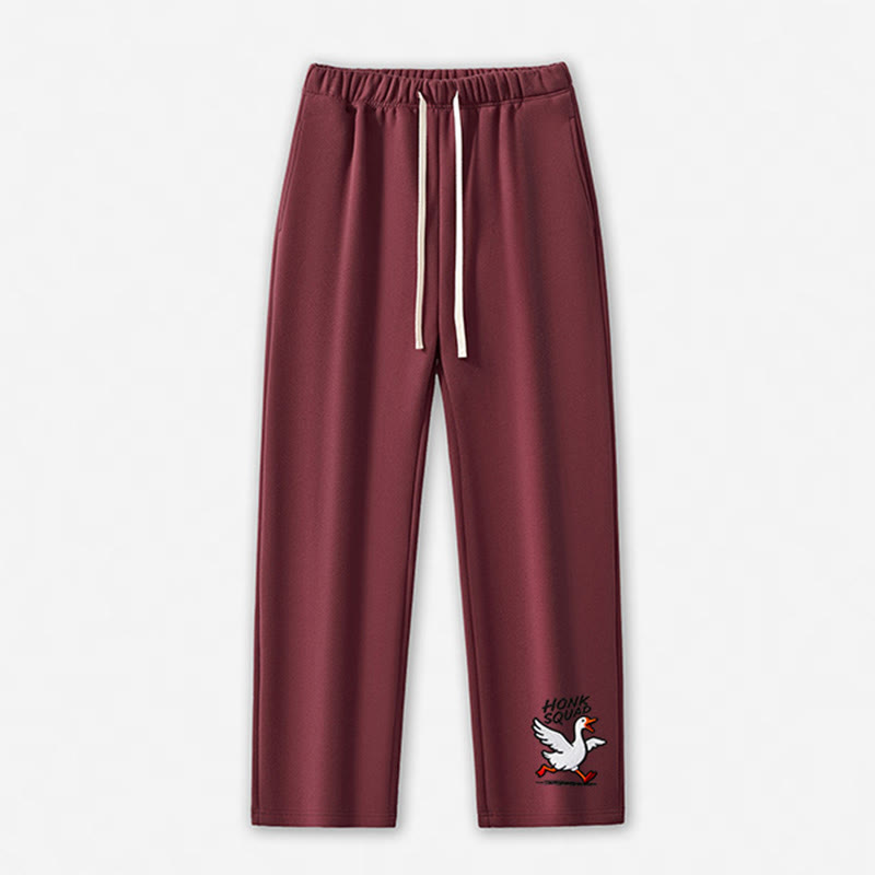HONK SQUAD Running Goose Graphic Freizeithose - Dark Red - 5XL - image 9