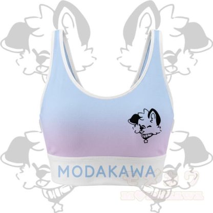 MODAKAWA X popipeko Puppy Graphic Modakawa Crop Tank Sport Top Skirt Matching Outfit - Blaues und lila Oberteil - 2XL - image 6
